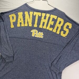 Pitt Panthers Spirit Jersey Womens Small Oversized Long Sleeve University